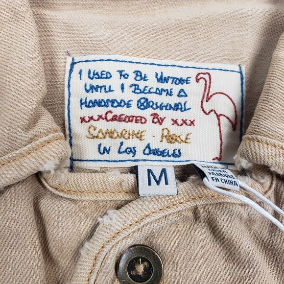 Sandrine Rose Women's Tan Denim Empire Jacket size M - Picture 10 of 14